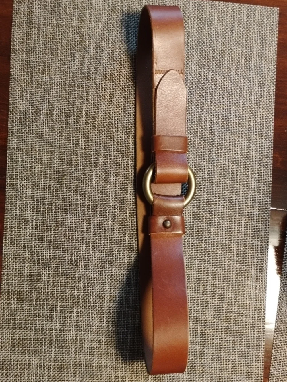 Lucky Brand Brown Leather Ring Belt